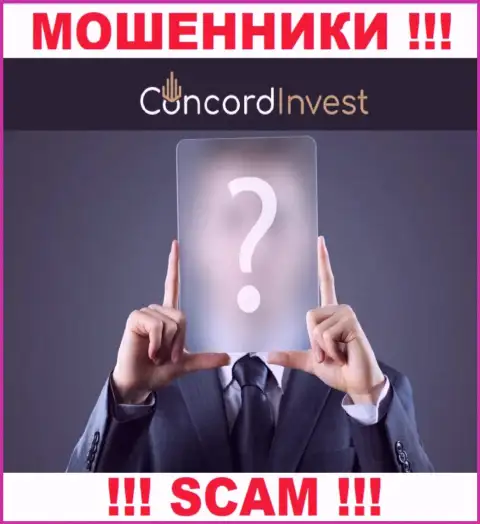 На официальном интернет-портале ConcordInvest Ltd нет никакой инфы о руководителях конторы