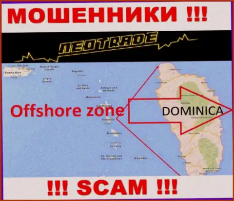 МОШЕННИКИ Neo Trade зарегистрированы очень далеко, а именно на территории - Dominika