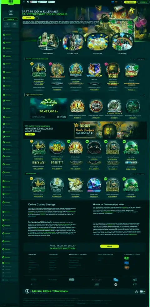 Вранье на страничках сайта шулеров 888 Casino
