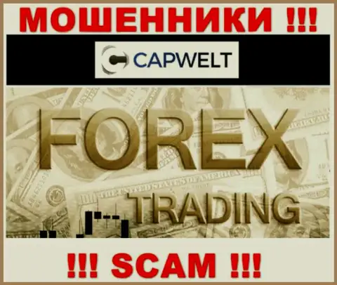 Forex - это сфера деятельности незаконно действующей компании CapWelt
