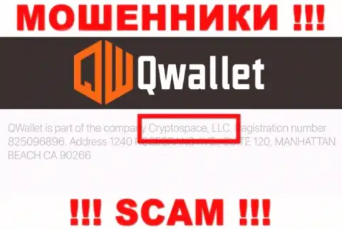 На официальном сайте QWallet Co отмечено, что указанной компанией руководит Cryptospace LLC