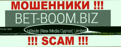 Юридическим лицом, владеющим интернет мошенниками Bet Boom Biz, является Хиллсиде (Нью Медиа Кипр) Лтд