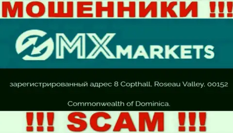 GMX Markets - это МОШЕННИКИГМИкс МаркетсСпрятались в офшорной зоне по адресу - 8 Copthall, Roseau Valley, 00152 Commonwealth of Dominica