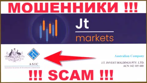 JTMarkets прикрывают свою деятельность мошенническим регулятором - ASIC