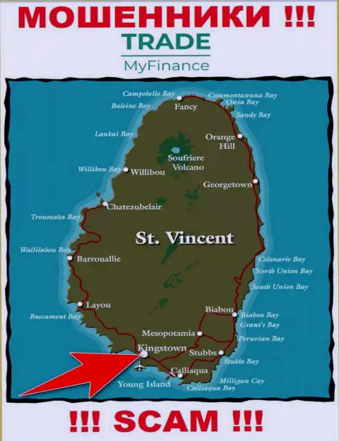Официальное место регистрации internet мошенников Trade My Finance - Kingstown, Saint Vincent and the Grenadines