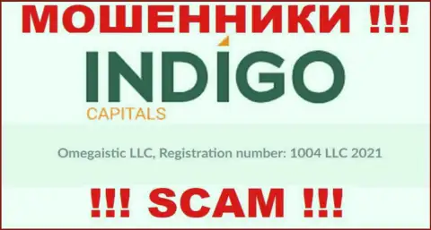 Номер регистрации очередной противоправно действующей организации IndigoCapitals - 1004 LLC 2021