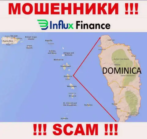 Контора ИнФлуксФинанс - это интернет-кидалы, обосновались на территории Commonwealth of Dominica, а это офшор