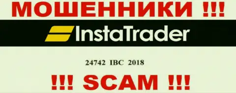 Не связывайтесь с конторой InstaTrader, регистрационный номер (24742 IBC 2018) не основание вводить денежные средства