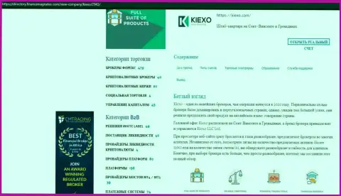 Обзор условий совершения сделок дилера Киехо представлен в информационном материале и на сайте Директори ФинансМагнатес Ком
